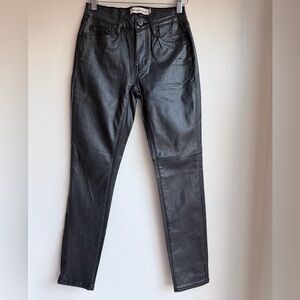 Rebecca Minkoff Shimmer Glitter Coated Stretchy Jegging Jeans Black  SZ  2